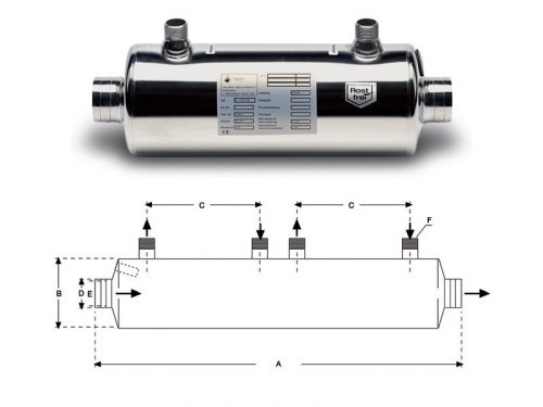 Acél hőcserélő AISI 316 70kW